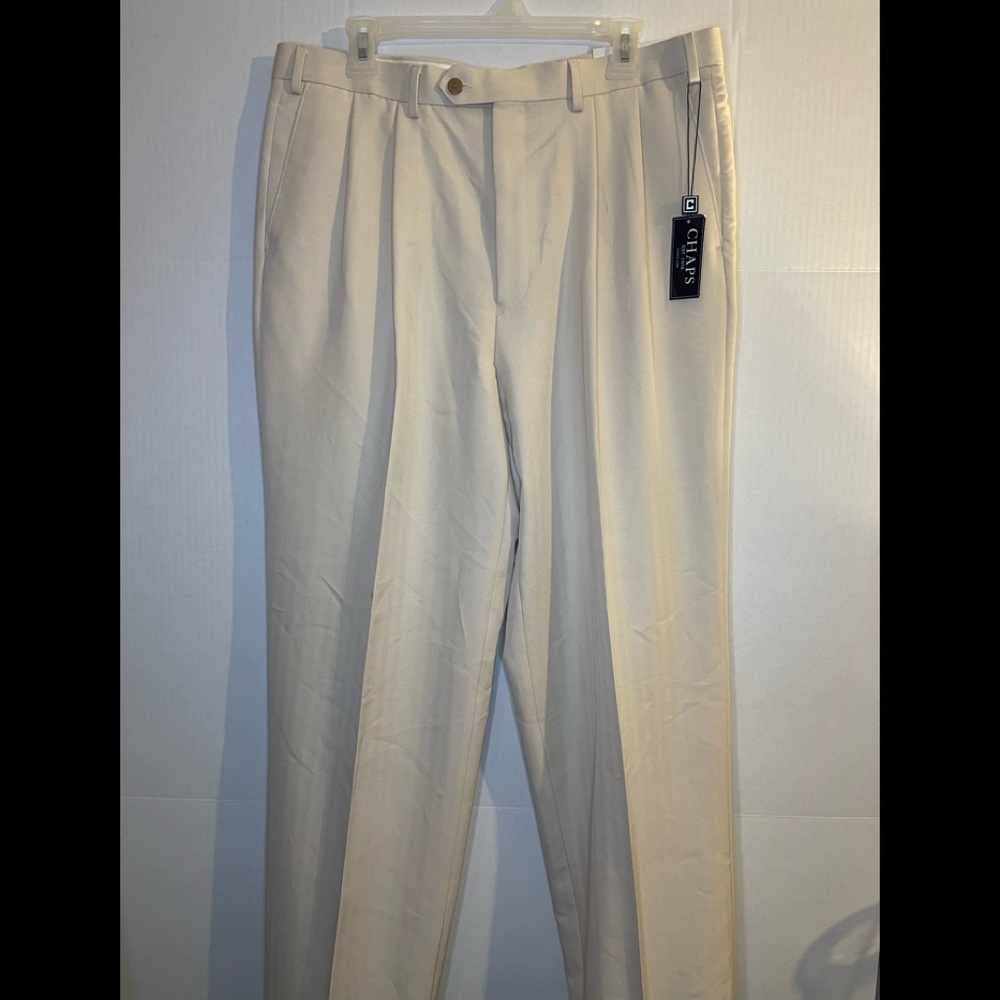 Mens Chaps Tan Dress Pants Size 36x34